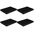 Molain Stackable Jewelry Trays - 4Pcs Black Velvet Jewelry Tray Showcase Display Plate for Necklace Bracelet Ring Organizer