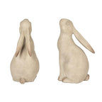 Creative Co-Op Decorative Resin Rabbit Bookends, Grey - color: Grey Wash