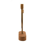Main + Mesa Asymmetrical Wood and Metal Candle Holder - size: 13.75"H