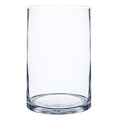Royal Imports Flower Glass Vase Decorative Centerpiece for Home or Wedding - Cylinder Shape (5" Wide x 7" Tall, Clear) - size: 5" wide x 7" tall