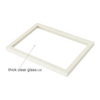 Coward 2Pcs Beige Velvet Glass Lid for the Trays Can Use if Needed - color: Beige Velvet, size: Tray Lid+Tray Lid