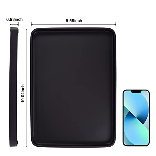 Bathroom Sink Vanity Tray, Large Resin Bathroom Tray, Rectangle Perfume Organizer, Decorative Tray for Vanity Dresser Countertop Living Room Kitchen（Black） - color: Black