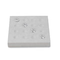 Microfiber Diamonds Gemstones Jewelry Display Organize Tray Crystal Beads Holder for Stones Display Organizer Showcase(Gray) - size: 5.49" x 5.49" x 0.78"