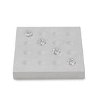 Microfiber Diamonds Gemstones Jewelry Display Organize Tray Crystal Beads Holder for Stones Display Organizer Showcase(Gray) - size: 5.49" x 5.49" x 0.78"