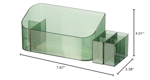 SUNFICON Makeup Tray Holder Organizer Cosmetic Display Case Tabletop Desktop Vanity Countertop Bathroom Wall Cabinet Medicine Storage Box 9 Dividers 2 Removable for Womens Ladies Girls Crystal Green - color: Green