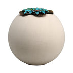 Pavilion Gift Company - A Little Bit of Heaven in Our Home - 4" Round Tealight Terracotta Candle Holder with Metal Lid in Memory Loss of Loved One Remembrance Bereavement Grief Funeral Gift