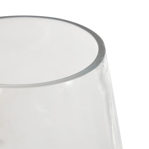 Deco 79 Glass Decorative Vase Cone Shaped Centerpiece Vase, Flower Vase for Home Decoration 9" x 9" x 12", Clear - size: 9" x 9" x 12"