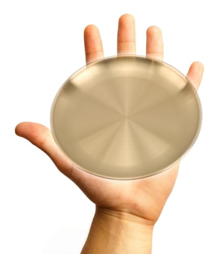 Stainless Steel Gold Plates 2 Set Round Stainless Steel Dinner Dishes Metal Trays 5.5 Inch Great for Picnic,Outdoor Camping Plate,Shatterproof, Dishwasher Safe - size: Gold 5.5 Inch