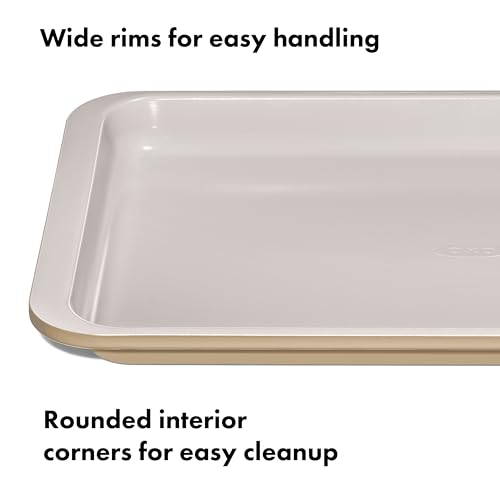 OXO Good Grips Non-Stick Pro Ceramic Coated Metal Bakeware Jelly Roll Pan – Biscuit - color: Biscuit, size: Jelly Roll Pan