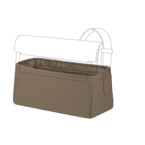 DGAZ Silk Purse Organizer Insert Fits Hermes Kelly Messenger Bags，Silky Smooth Bag Organizer，Luxury Handbag & Tote Shaper(Kelly Messenger PM,Etoupe Grey) - color: Etoupe Grey, size: Kelly Messenger PM