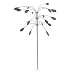 Wind Spinner Kinetic Wind Spinner Falling Foliage Design Wind Sculpture, Rustproof Water Proof Heavy Duty Falling Foliage Kinetic Copper Triple Spinner for Outdoor Garden