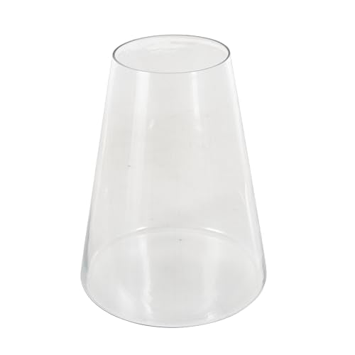 Deco 79 Glass Decorative Vase Cone Shaped Centerpiece Vase, Flower Vase for Home Decoration 10" x 10" x 13", Clear - size: 10" x 10" x 13"