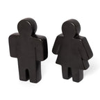 Defined Deco Ceramics Figures Decorative Objects, Funny Bathroom Decor for Shelves, Cute Modern Black Bookshelf Decor