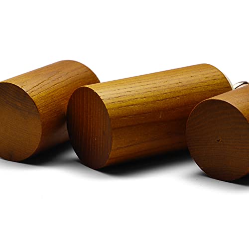 Solid Wood Ring Display Stand 3 Piece Cylindrical Microfiber Ring Holder Wooden Jewelry Display Holders Showcase Display (Gray) - color: Grey