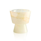 Marble Candle Holder, Empty Tealight Candle Decor Holders, Amber White - color: Amber White