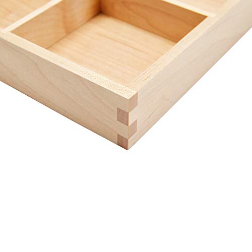 pandapark Wood Organizer Tray,Black Walnut,Desk & Drawer Storage Box (Maple Master) - color: Maple Master-4