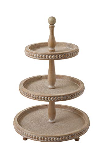 Round 3-Tier Decorative Wood Tray - color: Natural, style: 3-Tier