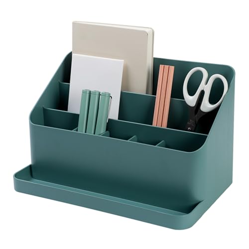 BLUE GINKGO Desk Organizer – Korean-Made Office Storage for Pens, Notes, Mail, and Supplies (Green) - color: GREEN, size: ORGANIZER