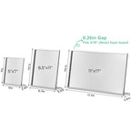 8.5"x11" + 11"x17" Metal Tabletop Sign Holder with Stainless Steel Frame Menu Board Poster Display Stand for Office Store Restaurant Hotels - size: 8.5"x11"+11"x17"