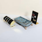 GemeShou velvet slots Ring holder for jewelry organizer, Earring ring display stand for selling, felt ring jewelry holder tray showcase【Velvet slots Ring Holder-Light blue】 - color: Light blue