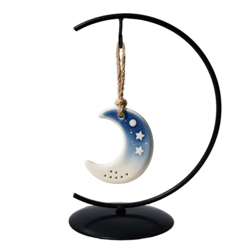 YY YEARCHY Ornament Display Stand for Hanging Glass Globe Ball Air Plant Flower Holder Metal Round Decorative (1, Black, 7.8"x4") - size: 7.8"x4"