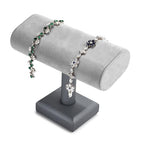 Oirlv Premium Leather Watch Stand for Men T-bar Watch Display Stand for Watches Bracelet Holder Jewelry Display Stand (Light Grey) - color: Light Grey