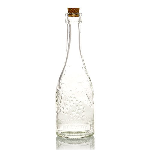 PaperLanternStore.com Stella Clear Vintage Glass Bottle Glassware Flower Vase - color: Stella - Clear, size: 1 Bottle