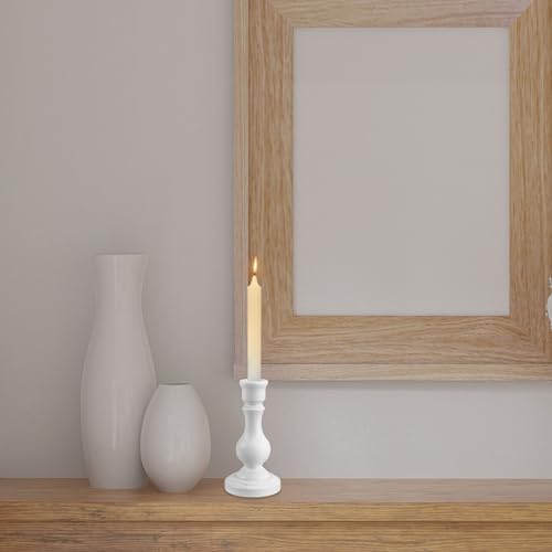Nordic Style Simple Candleholder Decor White Desktop Candle Container for Home Decoration Elegant Minimalist Candle Stand for Dining Table Wedding Banquet Centerpiece