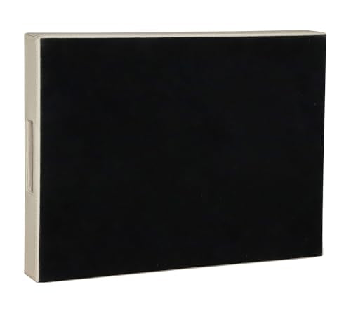 HofferRuffer Rectangle Serving Tray with Hole Handles for Coffee Table, Breakfast, Tea, Food, Butler - Countertop, Kitchen, Vanity Serve Tray, 16.2 x 12.2 x 2 inches, Faux Leather (Dark CreamWhite) - color: Dark Creamwhite, size: 16.2" x 12.2" x 2"