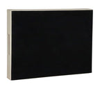 HofferRuffer Rectangle Serving Tray with Hole Handles for Coffee Table, Breakfast, Tea, Food, Butler - Countertop, Kitchen, Vanity Serve Tray, 16.2 x 12.2 x 2 inches, Faux Leather (Dark CreamWhite) - color: Dark Creamwhite, size: 16.2" x 12.2" x 2"