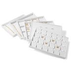 Oirlv Premium White Leather Stackable Jewelry Tray 18 Gird Necklace Bracelet Organizer Showcase Necklace Display Tray - color: White, size: Necklace/Bracelet Tray