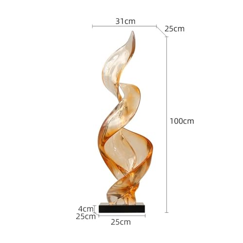 Statue Decorations Modern Decorative Piece, Understated Luxury Abstract Transparent Resin Entryway Art Sculpture. Home Decor Object