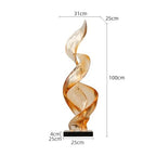 Statue Decorations Modern Decorative Piece, Understated Luxury Abstract Transparent Resin Entryway Art Sculpture. Home Decor Object
