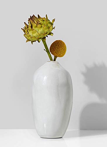 Serene Spaces Living Free-Form Glazed Ceramic Bud Vase, Set of 4- Centerpiece for Vintage Weddings, Events, Measures 5.5" Tall and 2.75" Diameter - color: 5.5" Glazed Bud Vase, 4 Pcs