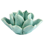 HomArt 7637-14 Lotus Tea Light Holder, Teal - color: Teal