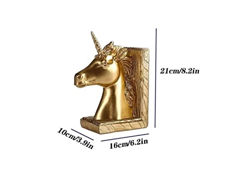 Bookends Nonskid Bookends Decorative Bookends Creative Horse Head Shape Ornaments Handmade Light Luxury Bookends Handicrafts Book