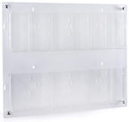Displays2go 2-Tiered Acrylic Literature Wall Rack, Adjustable, Fits Brochures and Magazines - Clear (2RP6CLR) - color: Clear, size: 6 Pockets