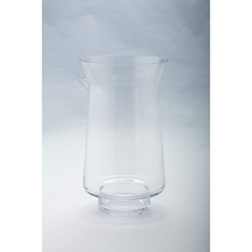 12” Hurricane Handblown Glass Pillar Candle Holder