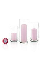 yummi Set of 12 Slim Pillars and Cylinder Vases - Blush - color: Blush