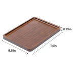 XZHXFX Bamboo Serving Tray,Food Tray for Breakfast,Coffee Table,Dinner & Bar, Decorative Tray for Kitchen, Bedroom (Large) - size: 14" x 9.5" x 0.8"