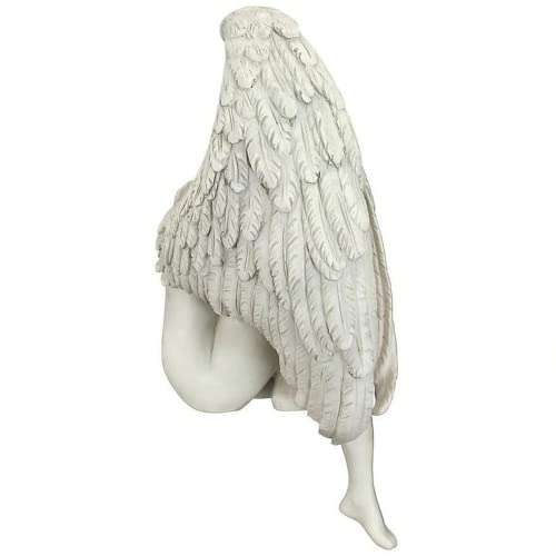 Creative White Resin Redemption Angel Statue,Tabletop Ornament, Hand-Carved Angel Sculpture Used for Garden Home Decoration