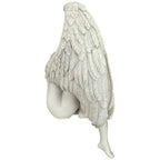 Creative White Resin Redemption Angel Statue,Tabletop Ornament, Hand-Carved Angel Sculpture Used for Garden Home Decoration