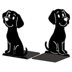Peacoblue Metal Bookends for Shelves, Modern Decorative Heavy Duty Study Book Ends Stoppers for Office, Desk, Shelf, Room 5.3"x4.3"x7.9" Cast Iron Simple Tall Bookends 1 Pair (Cartoon Dog) - style: Cartoon Dog