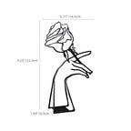 Creative Abstract Decor The Rose & Hand Statues and Sculptures，Metal Hand Crafted Abstract Modern Sculptures Office Desk Decor, Wrought Iron Line Characters Bookcase Decor Iron Art for Home