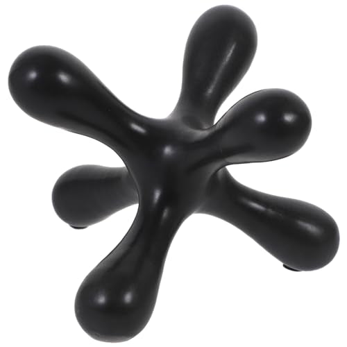 Abstract Sculpture Wear-Resistant Art Decor Black Minimalist Geometric Home Accent Modern Household Craft Decoration for Living Room and Office Display