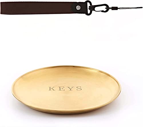 Key Bowl and Keychain Set - Decorative Bowl and Tray for Entryway Table, Jewelry Dish, Perfume Holder, Wallet Tray