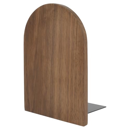 Wood Book Ends, Non Skid Desk Book Stands, Decorative Books Holder Creative BookStopper Sturdy Desk BookEnds to Hold Heavy Books Beech Bookend Supports for Office Home School(Piner) - color: Piner