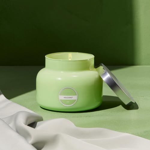 Capri Blue Volcano Scented Candles - Luxury Candles for Home Scented with Tropical Fruit & Sugared Citrus - Long Lasting Soy Wax Blend - Signature Glass Jar (Iced Matcha Green, 19 oz) - color: Iced Matcha Green, size: 19 oz