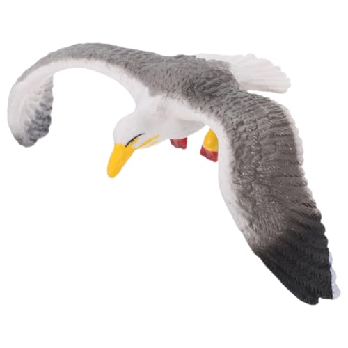 Hemoton Mini Seagull Ornament 3.14In Desktop Decoration Lifelike Bird Craft Sculpture for Indoor Outdoor Display Table Accent