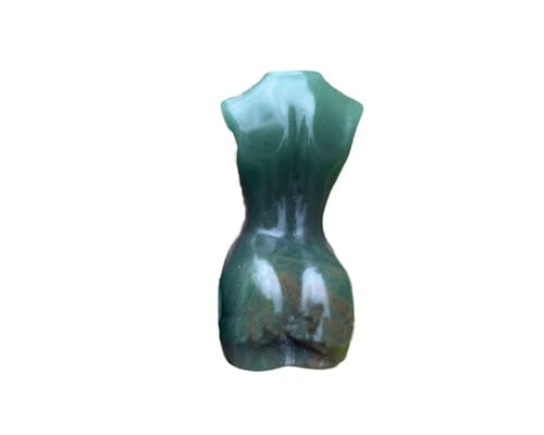 Natural Green Aventurine Crystal Female Model Figurine Hand Carved Body Sculpture Statue Gemstone Small Figurine Reiki 3 Inch Home Office Decor Ornaments 100-150 Grams - color: Green Aventurine